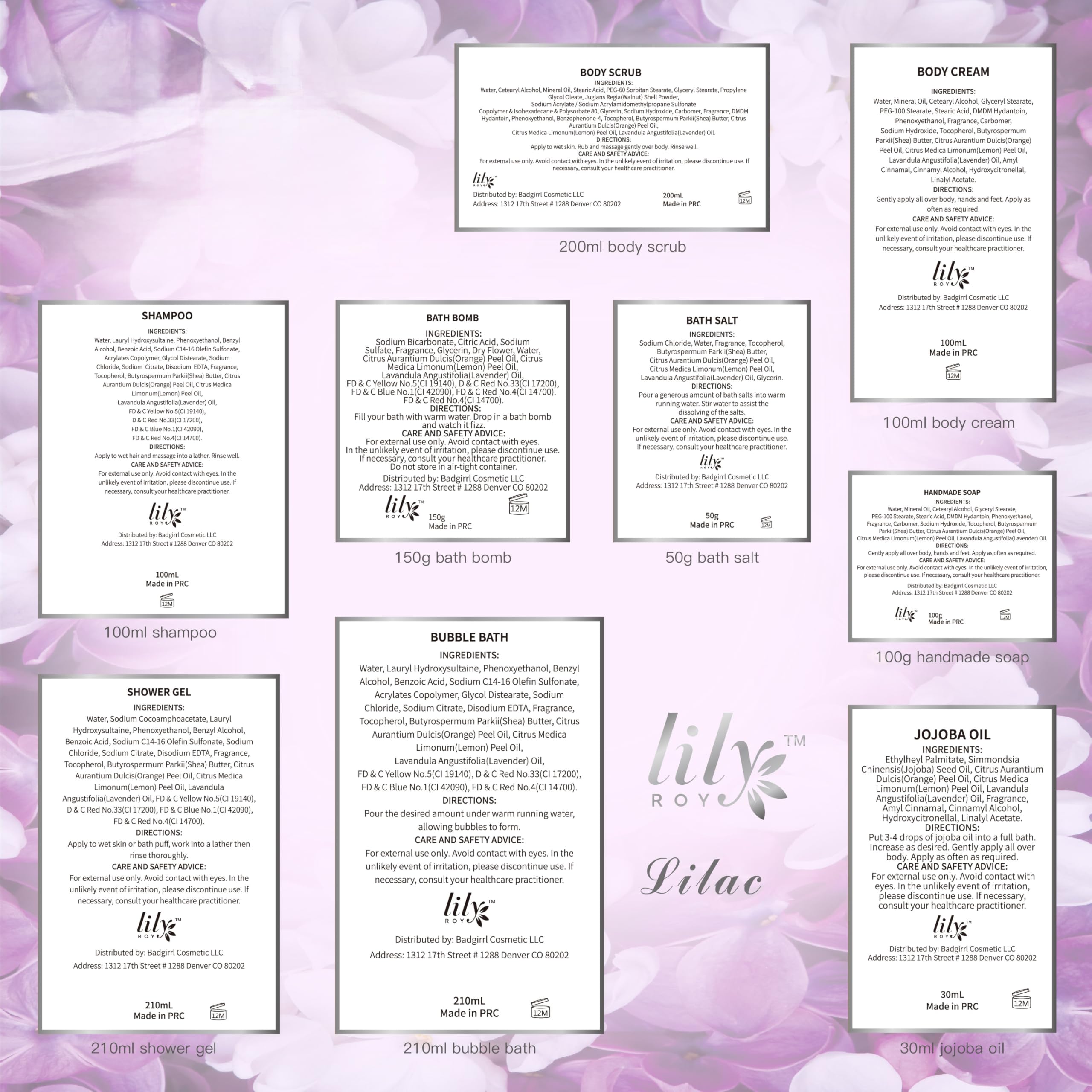 LILY ROY Valentines Day Gifts for Women – 17-Piece Luxury Bath & Body Spa Gift Set