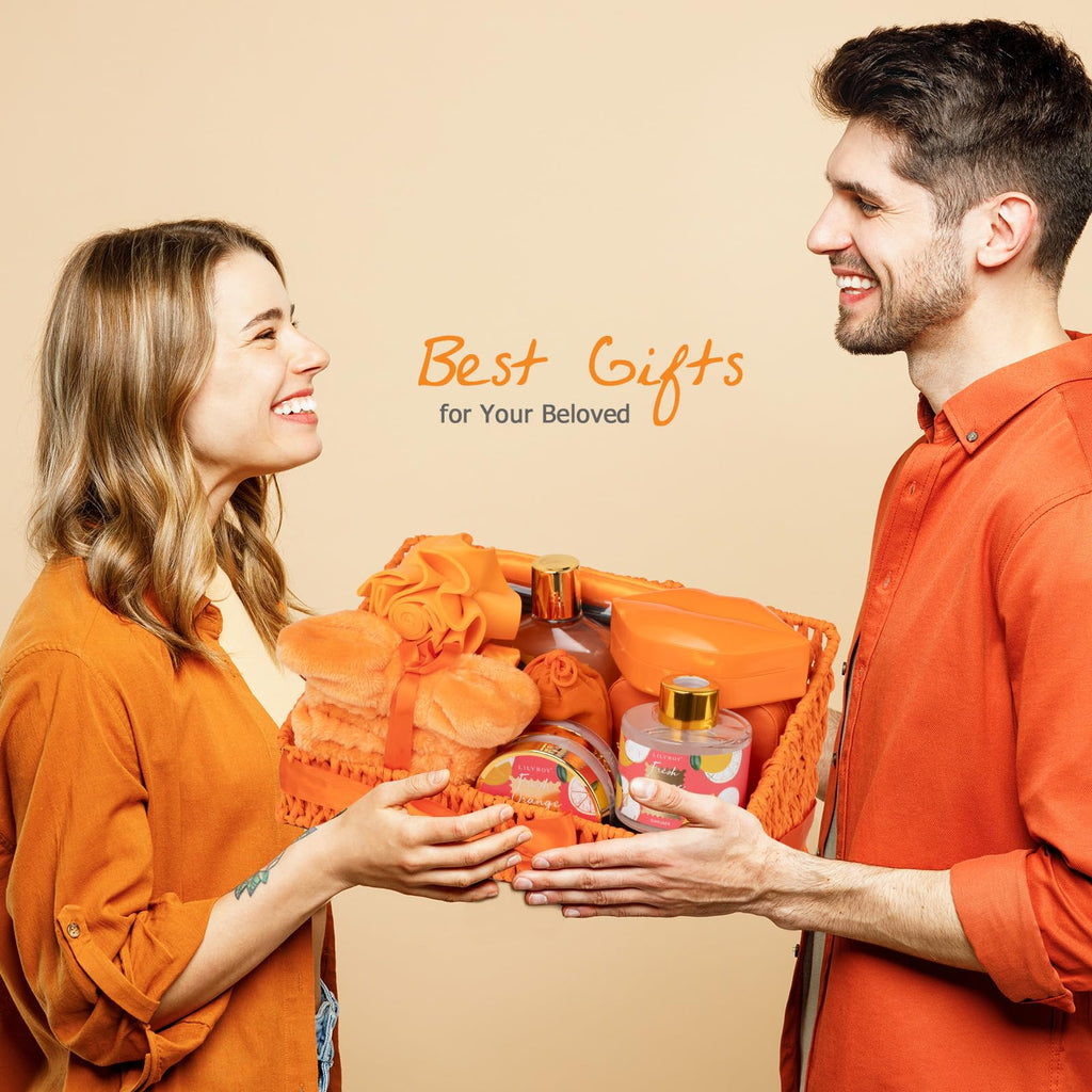 LILY ROY Valentine’s Day Gift Set for Women – 23-Piece Bath & Body Spa Basket