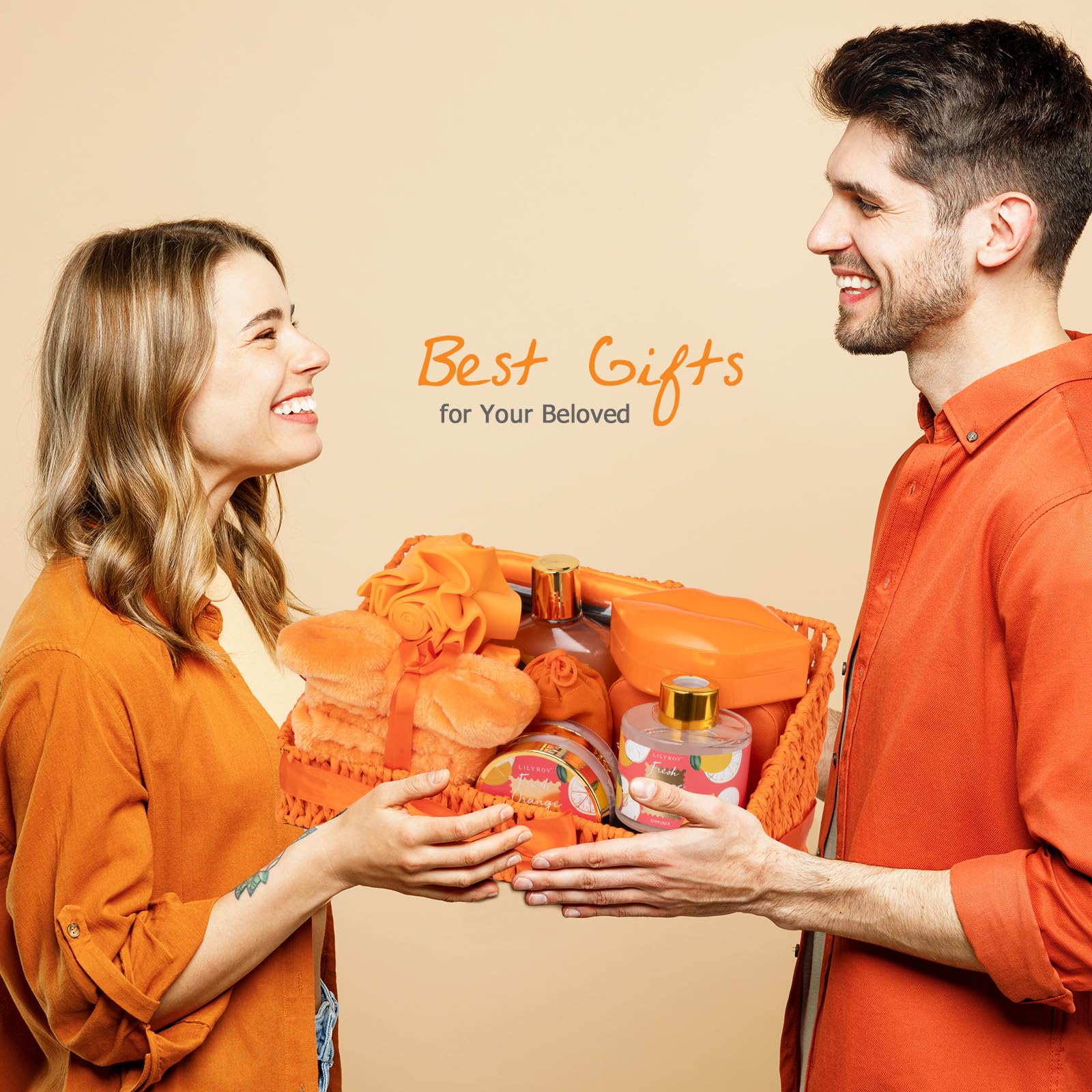 LILY ROY Valentine’s Day Gift Set for Women – 23-Piece Bath & Body Spa Basket