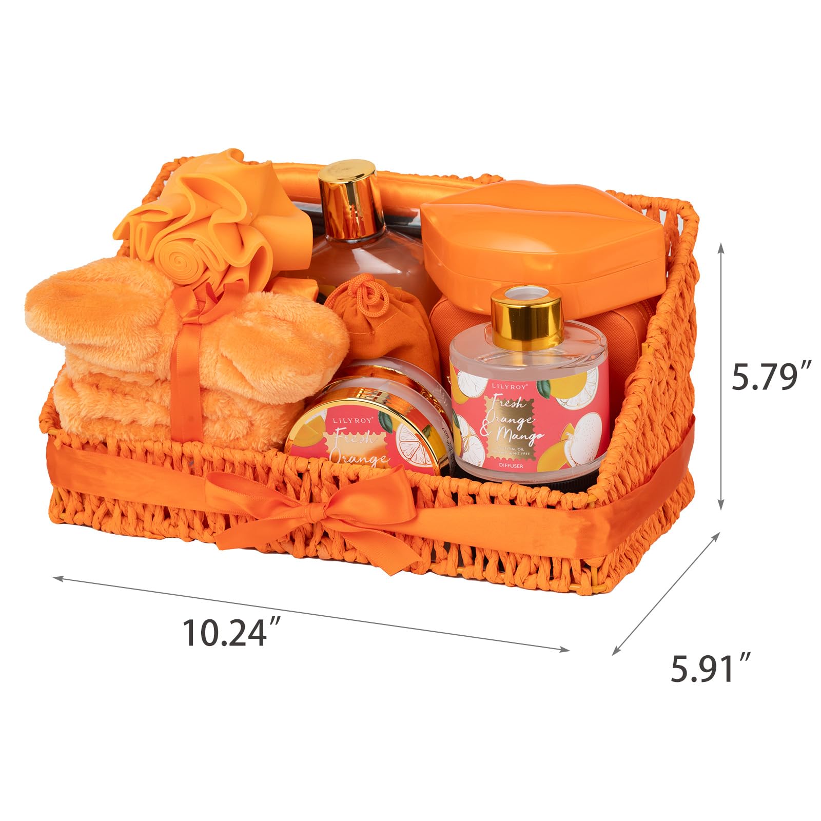 LILY ROY Valentine’s Day Gift Set for Women – 23-Piece Bath & Body Spa Basket