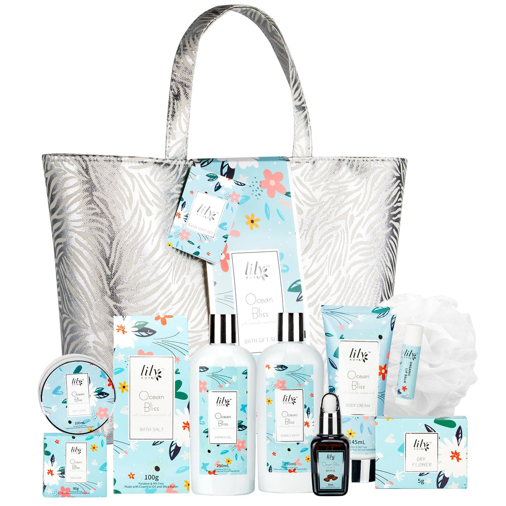 LILY ROY Valentines Day Spa Gift Set - XXXL Luxury Bath & Body Bag