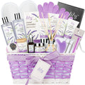 LILY ROY Valentines Spa Gift Set – 22-Piece Lavender Bath & Body Basket