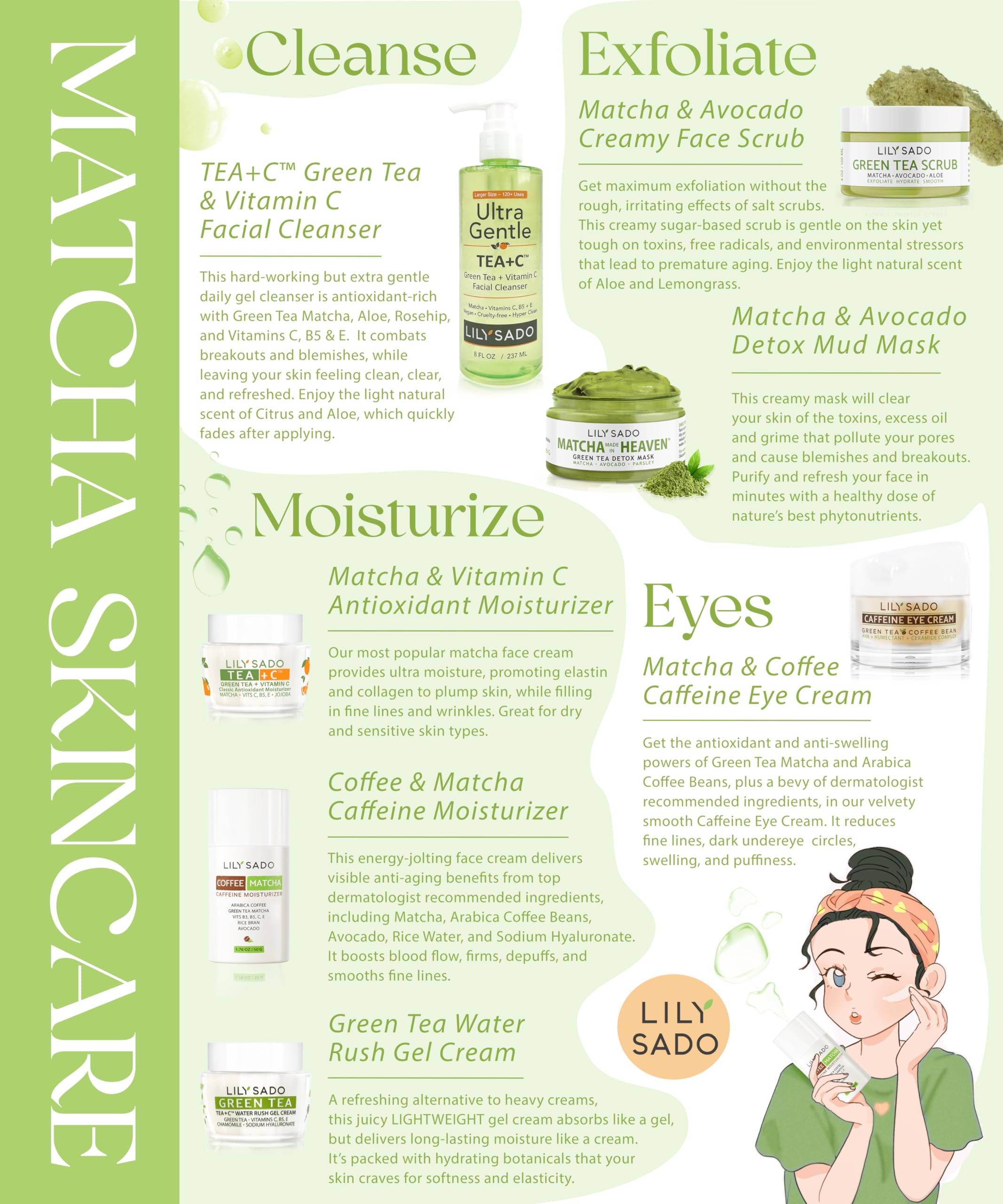 LILY SADO TEA+C Green Tea Matcha & Vitamin C Moisturizer