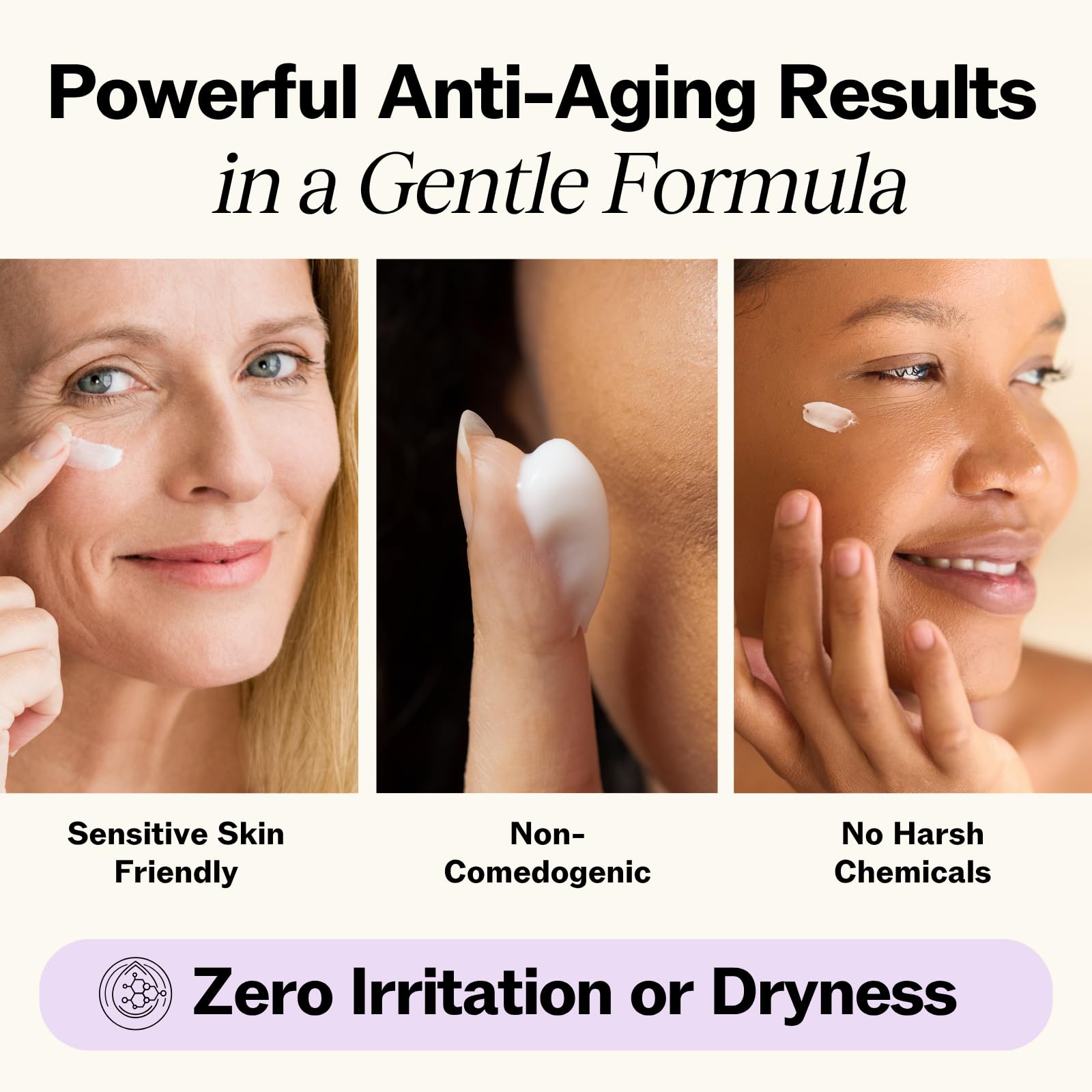 LilyAna Naturals Eye Cream for Dark Circles & Puffiness — Hydrating Anti-Aging, 1.7 oz, Made in USA