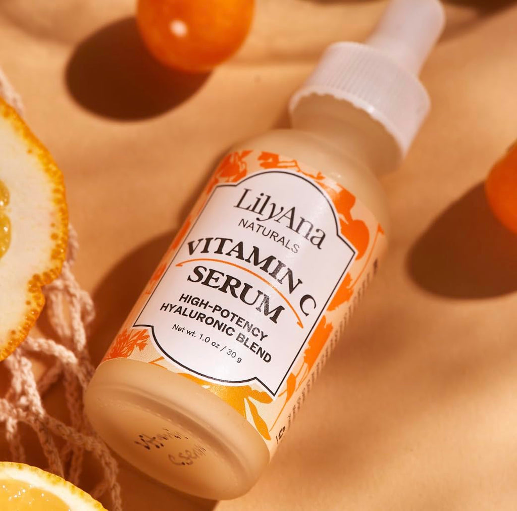 LilyAna Naturals Vitamin C Skincare Gift Set – 4-Piece Brightening & Hydration Kit
