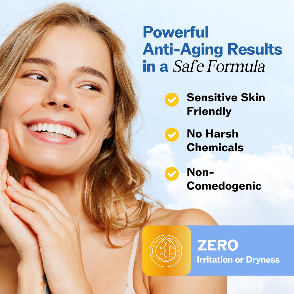LilyAna Naturals Retinol Cream – Anti-Aging Moisturizer for Face & Neck, USA Made, 1.7oz 2 Pack