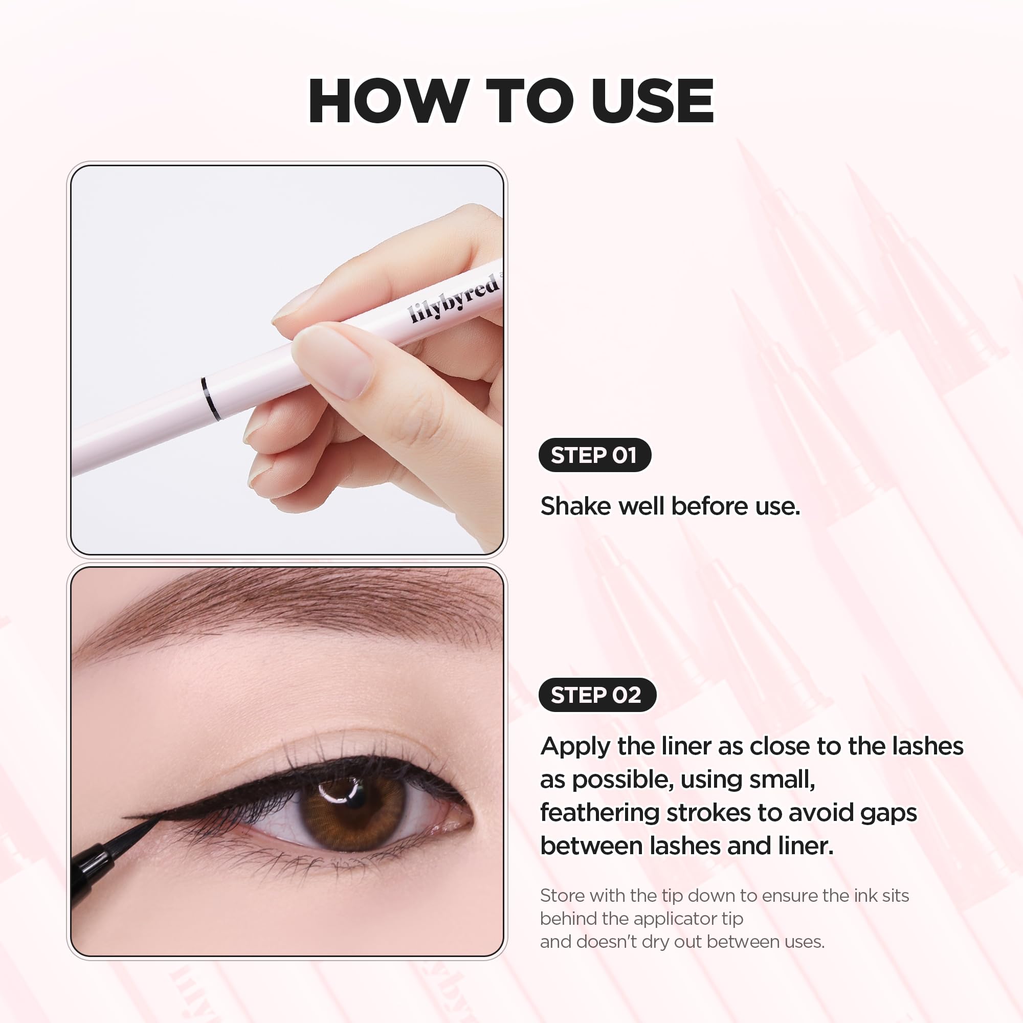 lilybyred AM9 to PM9 Survival Penliner – Korean Waterproof Liquid Eyeliner, 0.1mm Ultra-Fine Brush, Matte Brown 02