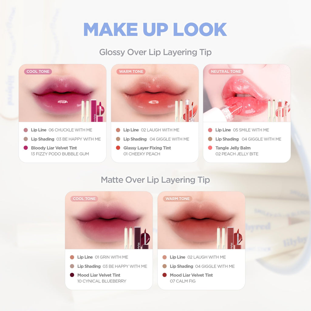 lilybyred Smiley Lip Blending Stick | 3-in-1 Lip Pencil with Precise Contour & Matte Finish