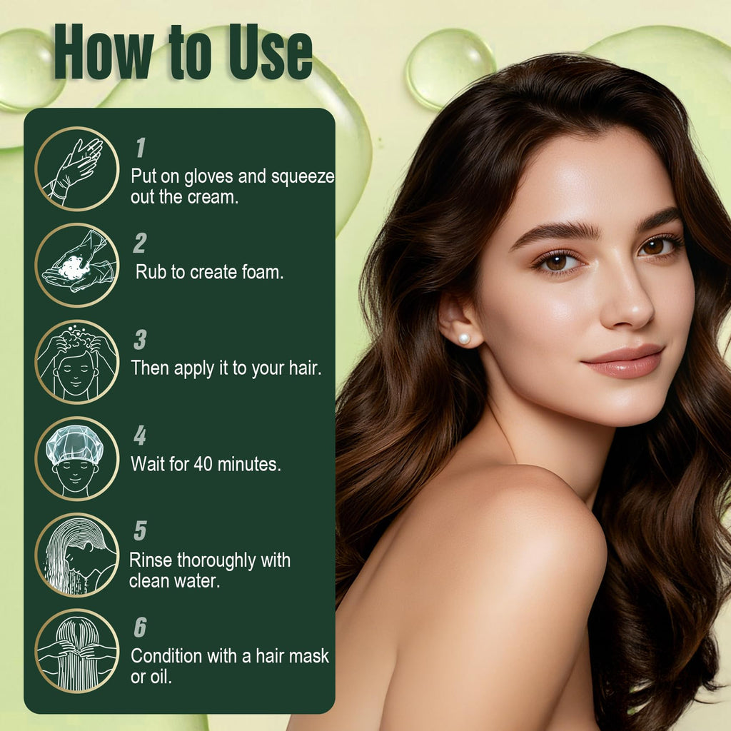 Limer Hair Dye Shampoo Light Brown – PPD-Free, Ammonia-Free, 6-in-1 Herbal Color (200ml)