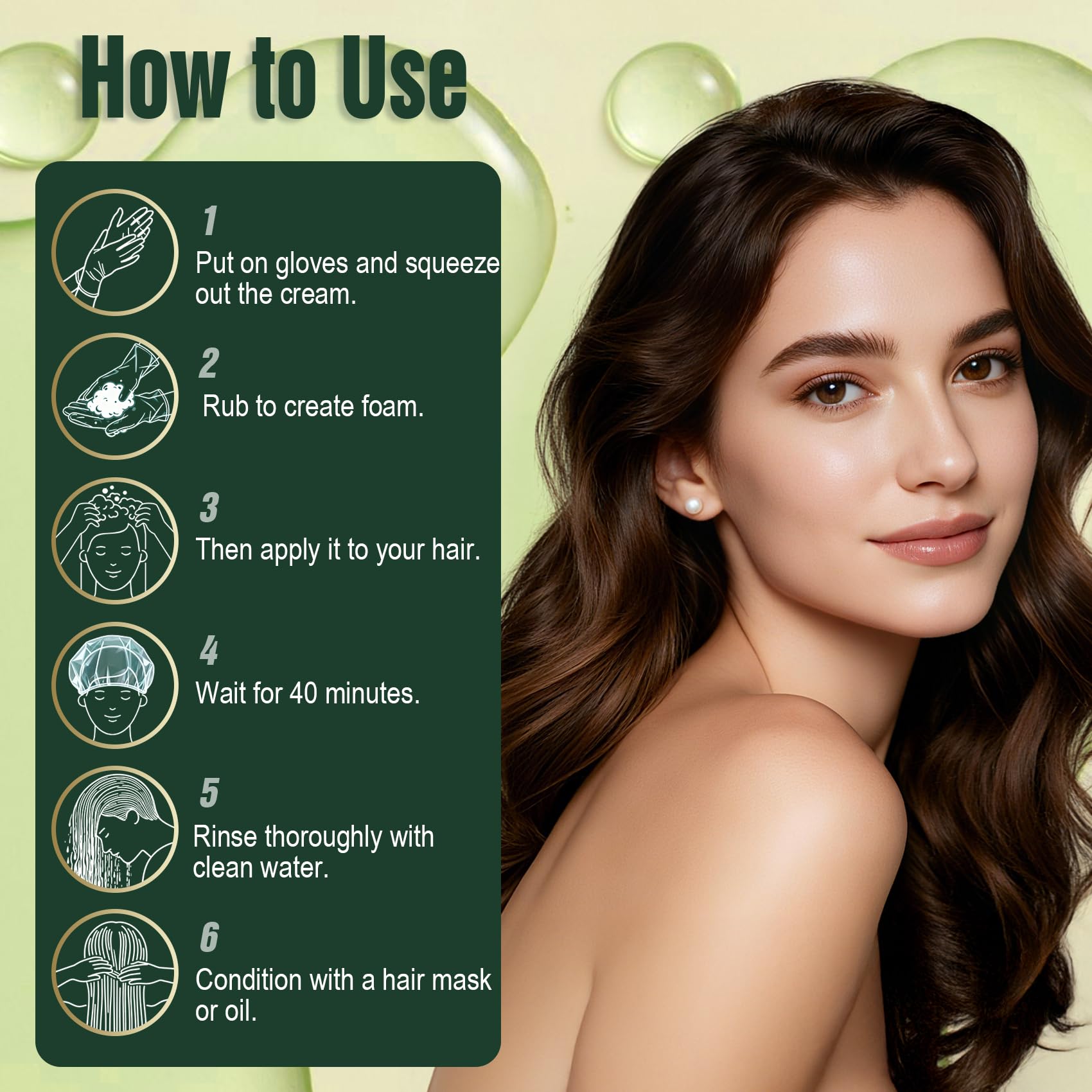 Limer Hair Dye Shampoo Light Brown – PPD-Free, Ammonia-Free, 6-in-1 Herbal Color (200ml)