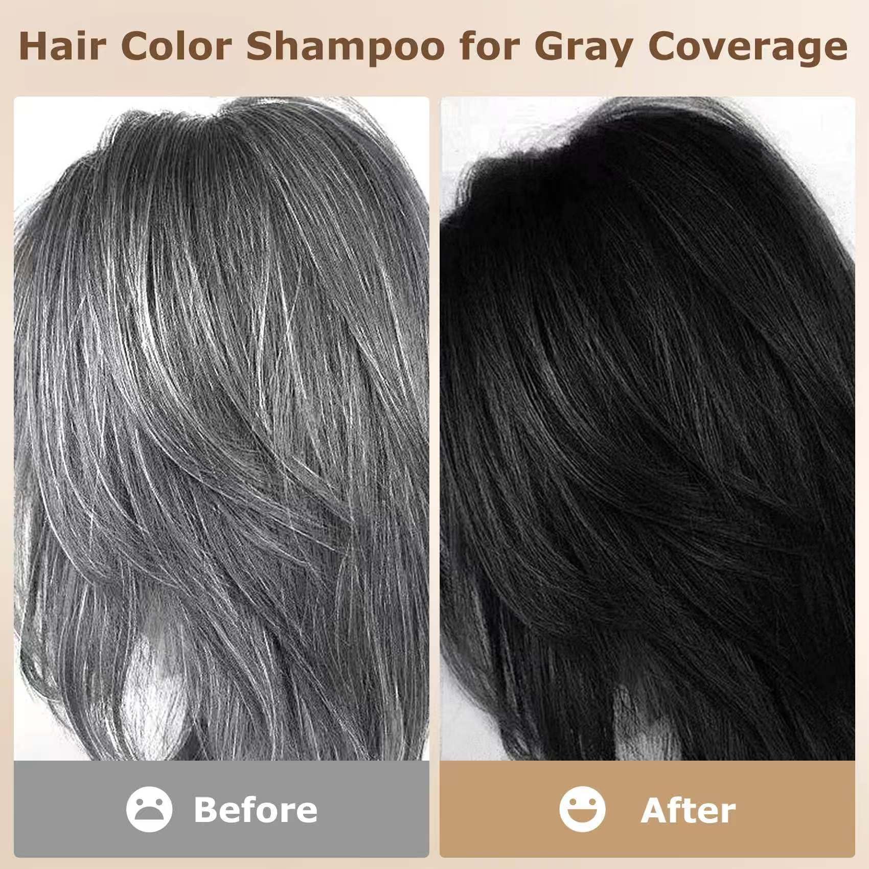 Limer Hair Dye Shampoo Coffee Color – 3-in-1, Ammonia-Free Natural Herbal Color Shampoo