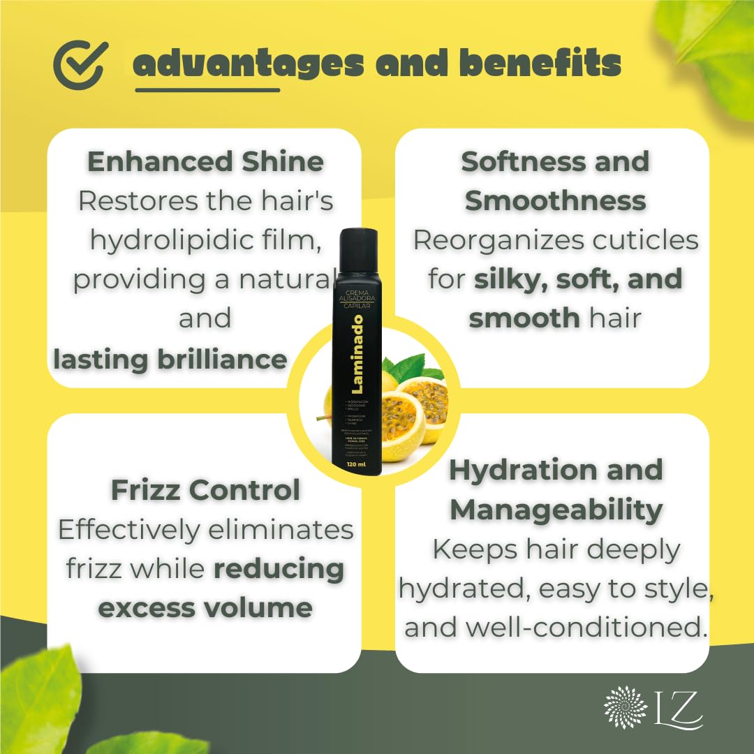 Lina Zapata LZ Laminado Hair Cream Lamination – Formaldehyde-Free Keratin, Heat Shield