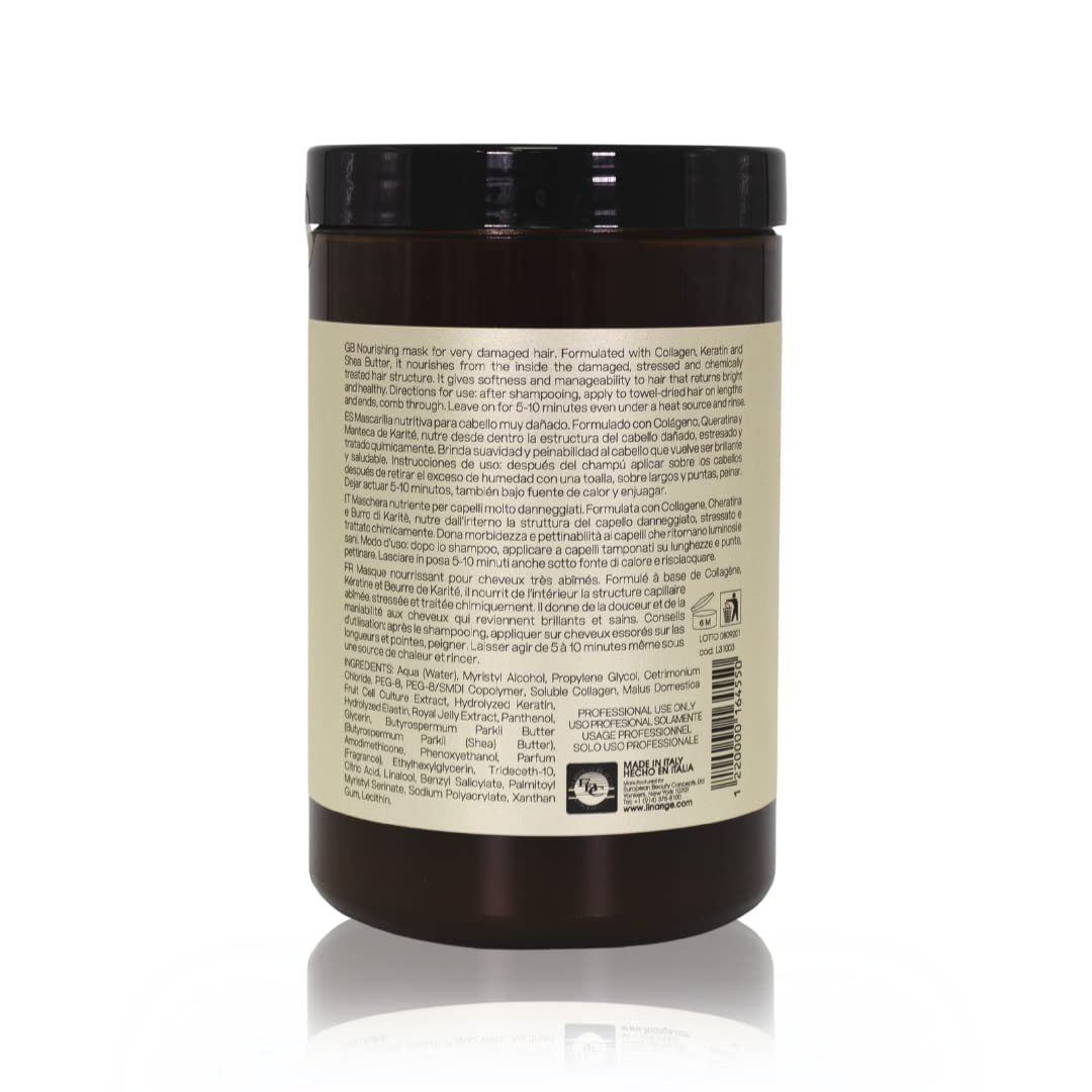 LINANGE Emergency Reconstruction Mask for Very Damaged Hair – Nourishing Treatment 1000ml
