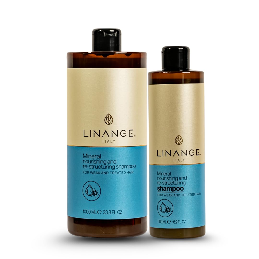 LINANGE Mineral Nourishing & Restructuring Shampoo – 1000ml for Stressed Hair