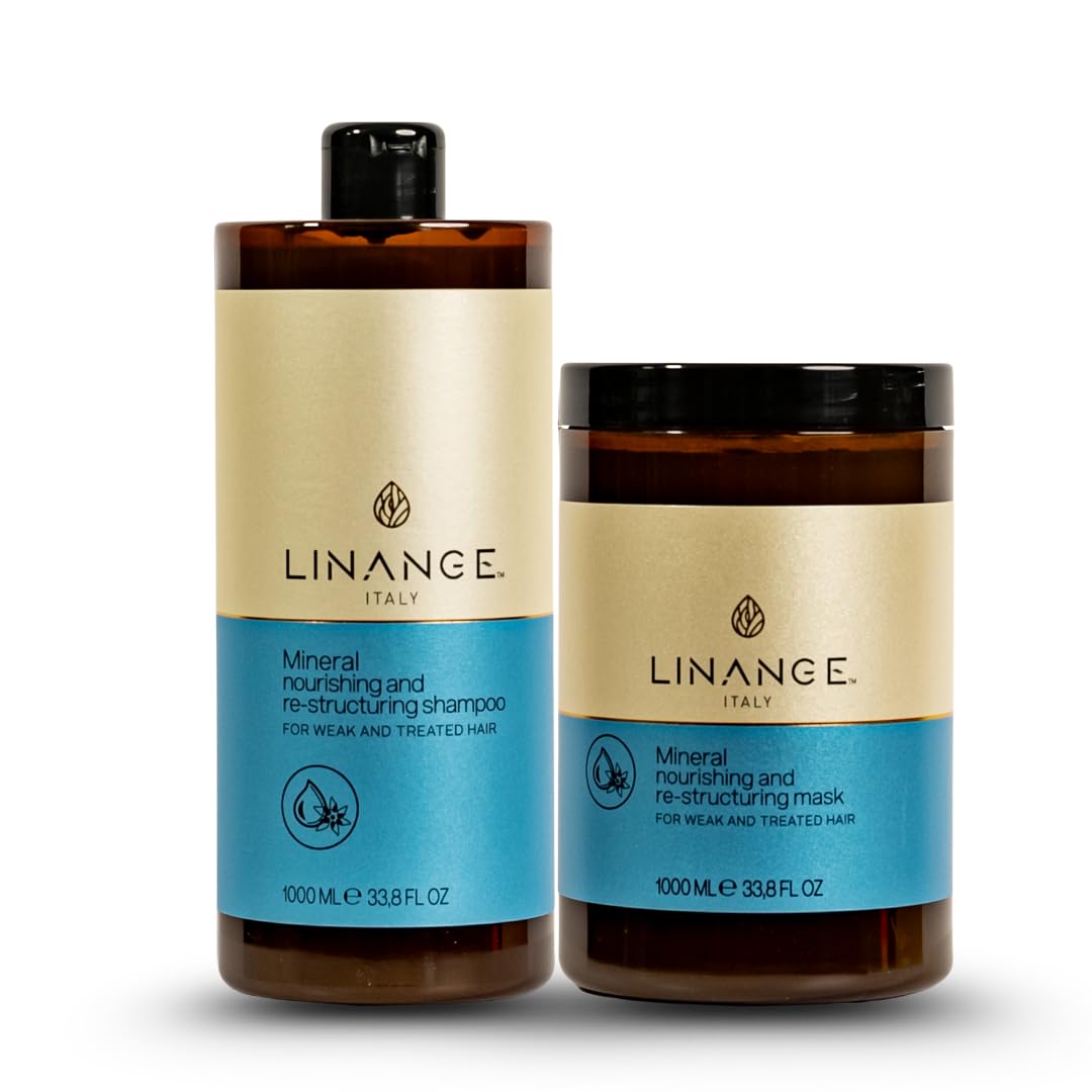 LINANGE Mineral Nourishing & Restructuring Shampoo – 1000ml for Stressed Hair