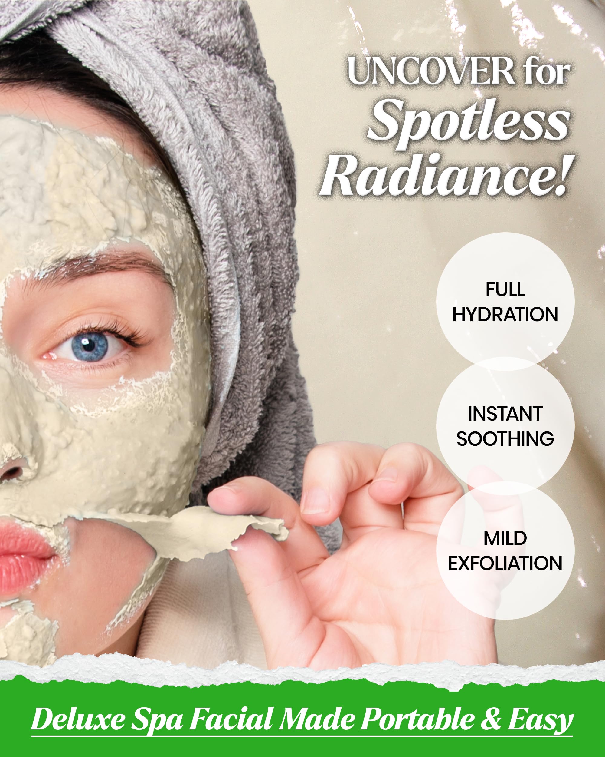 LINDSAY HOME AESTHETICS Collagen Modeling Mask Cup Pack – Korean Peel-Off Mask with Spatula (6 pcs)