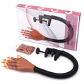 LIONVISON Practice Hand for Acrylic Nails – Flexible, Movable Nail Art Training with 100 Refill Tips