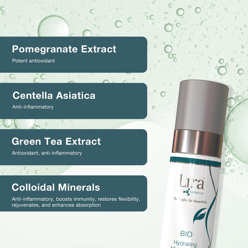 Lira Clinical BIO Hydrating Mineral Mist – Calming Plant Stem Cell Facial Spray (2 oz)