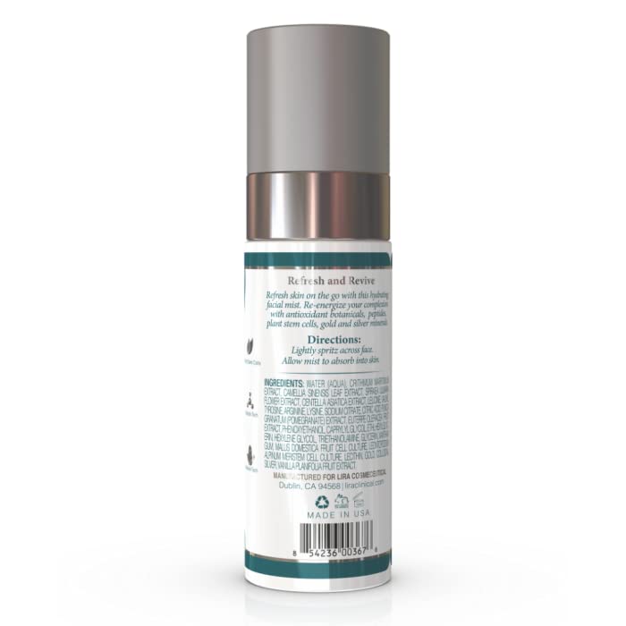 Lira Clinical BIO Hydrating Mineral Mist – Calming Plant Stem Cell Facial Spray (2 oz)