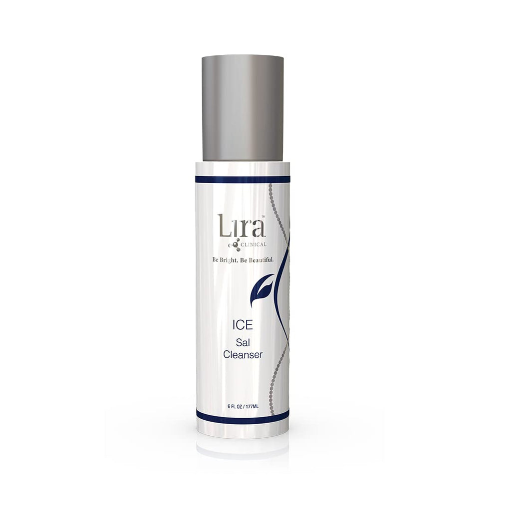 Lira Clinical ICE Sal Cleanser – Salicylic Acid Face Wash with Plant Stem Cells & Peptides | Cooling Exfoliating Travel Size 6 Oz