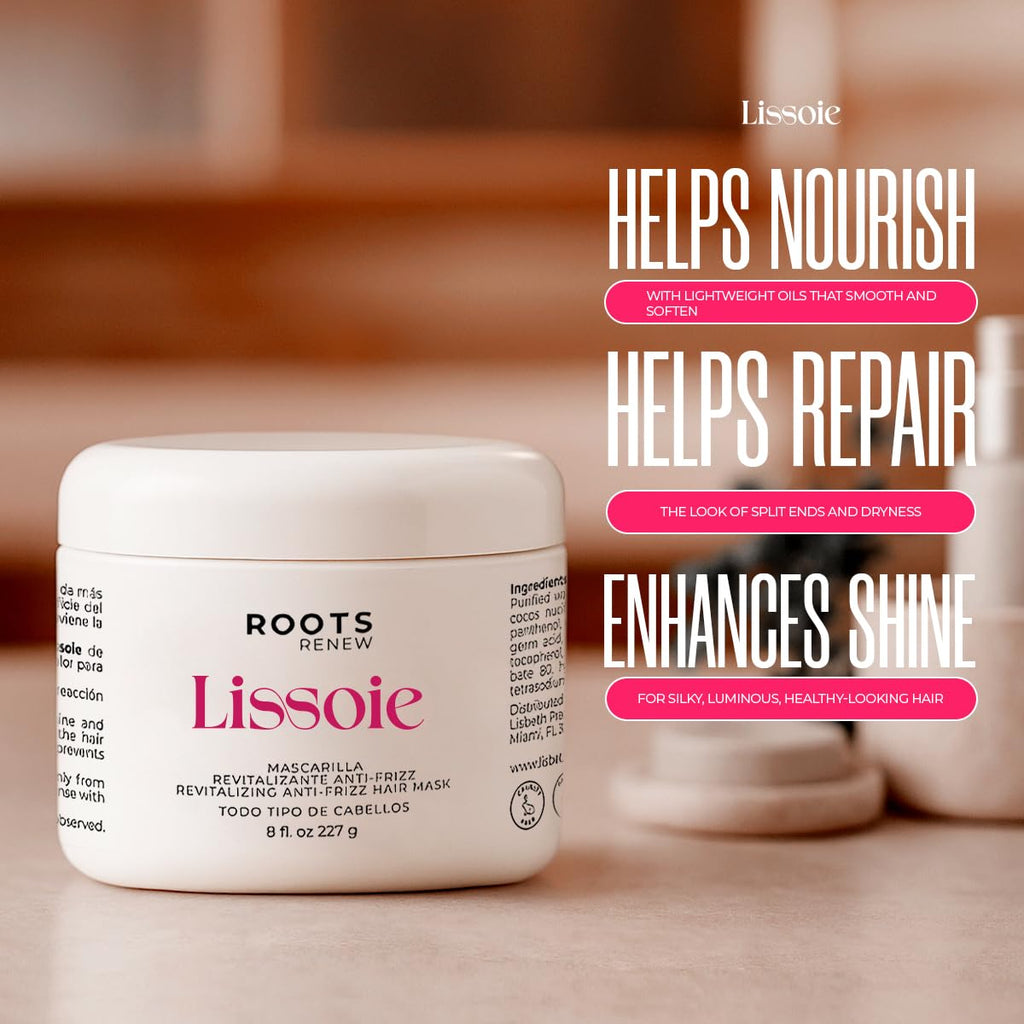 Lissoie Revitalizing Anti-Frizz Hair Mask – 8 oz | Color-Treated Hair