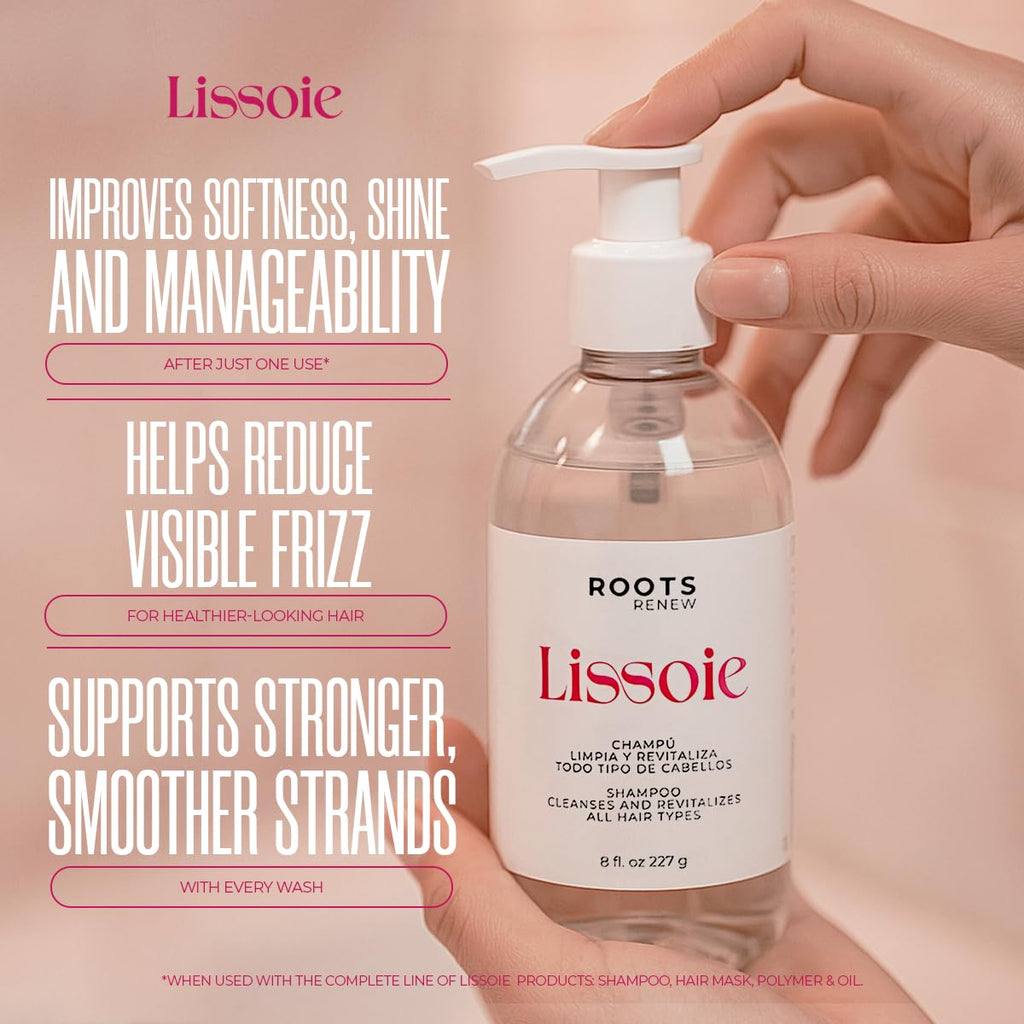Lissoie Revitalizing Shampoo – Aloe Vera & Glycerin, Peppermint Freshness – Paraben-Free, USA Made