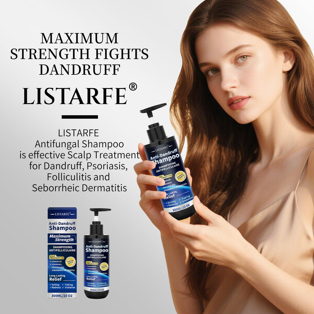 Listarfe Dandruff Shampoo – Anti-Fungal Scalp Care for Dandruff, Psoriasis & Dermatitis 300ML