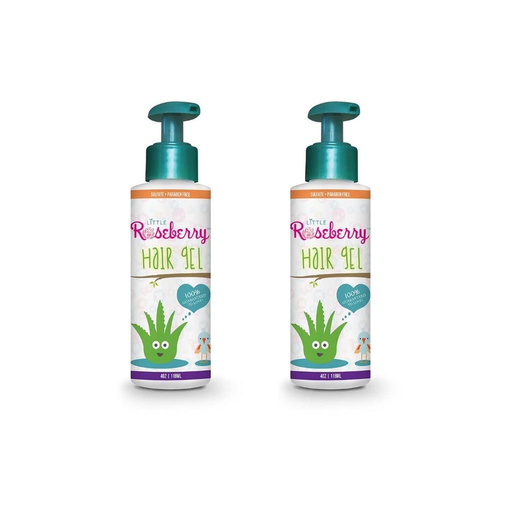 Little Roseberry 2 Pack Hair Gel for Kids – Light Hold, Chemical Free, Aloe Vera & Vitamins, Made in USA