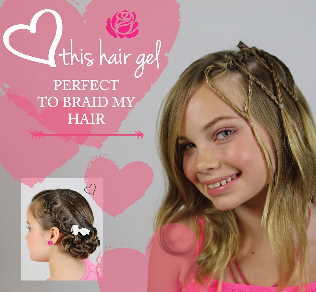 Little Roseberry 2 Pack Hair Gel for Kids – Light Hold, Chemical Free, Aloe Vera & Vitamins, Made in USA