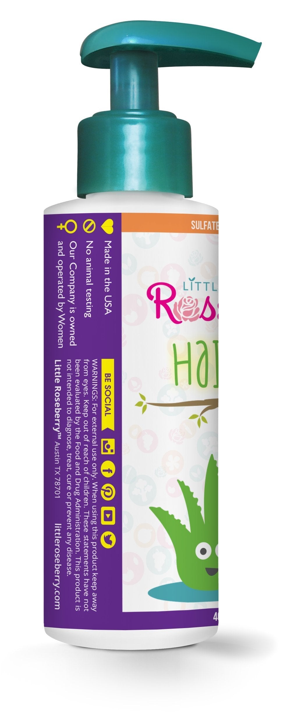 Little Roseberry 2 Pack Hair Gel for Kids – Light Hold, Chemical Free, Aloe Vera & Vitamins, Made in USA
