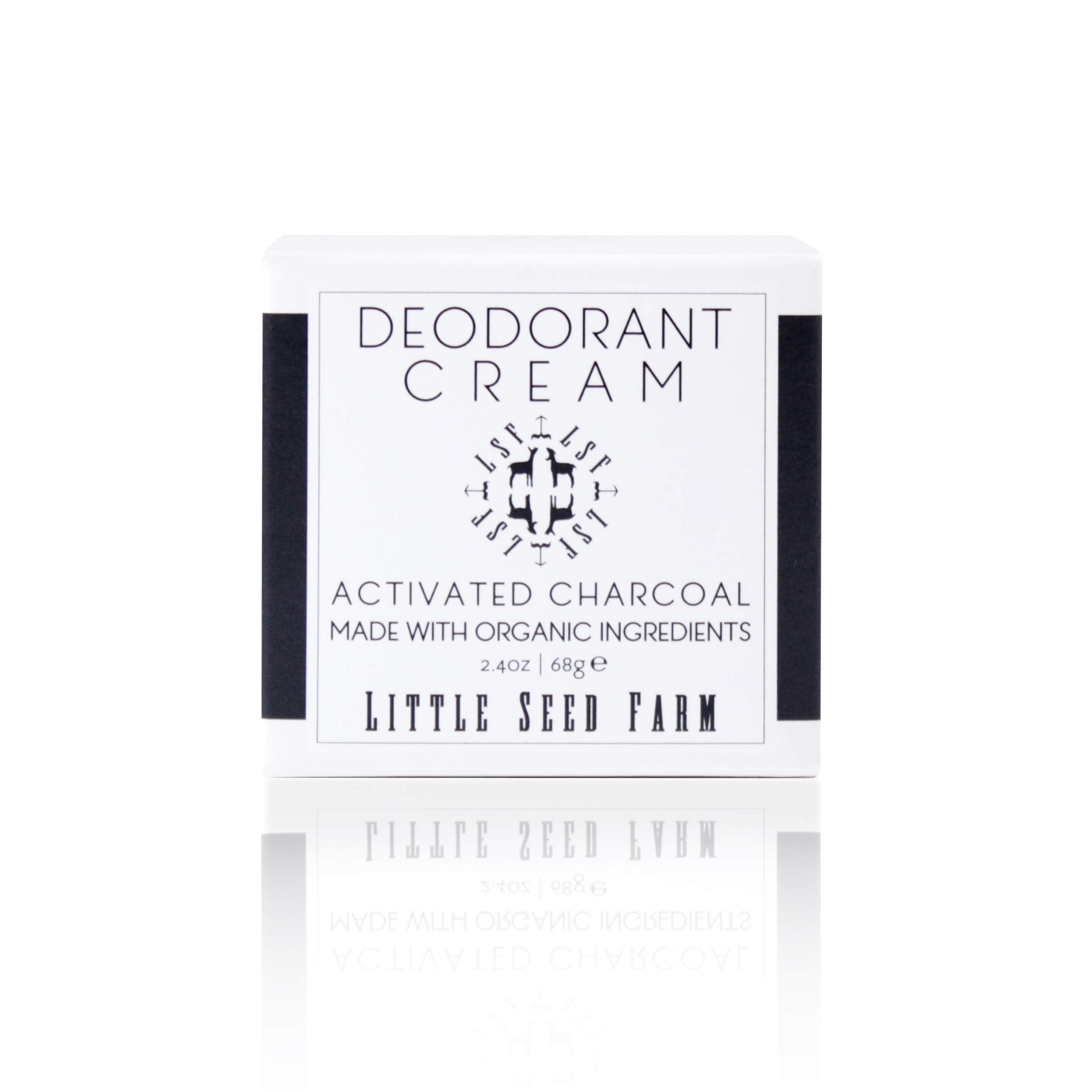 Little Seed Farm Activated Charcoal Deodorant Cream – Aluminum-Free, 24+ Hour Freshness (68g)