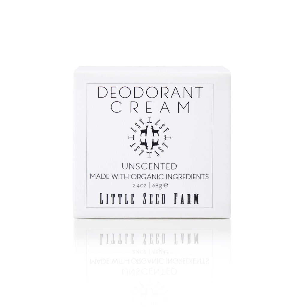Little Seed Farm All Natural Deodorant Cream – Unscented, Aluminum-Free (2.4 oz / 68 g)