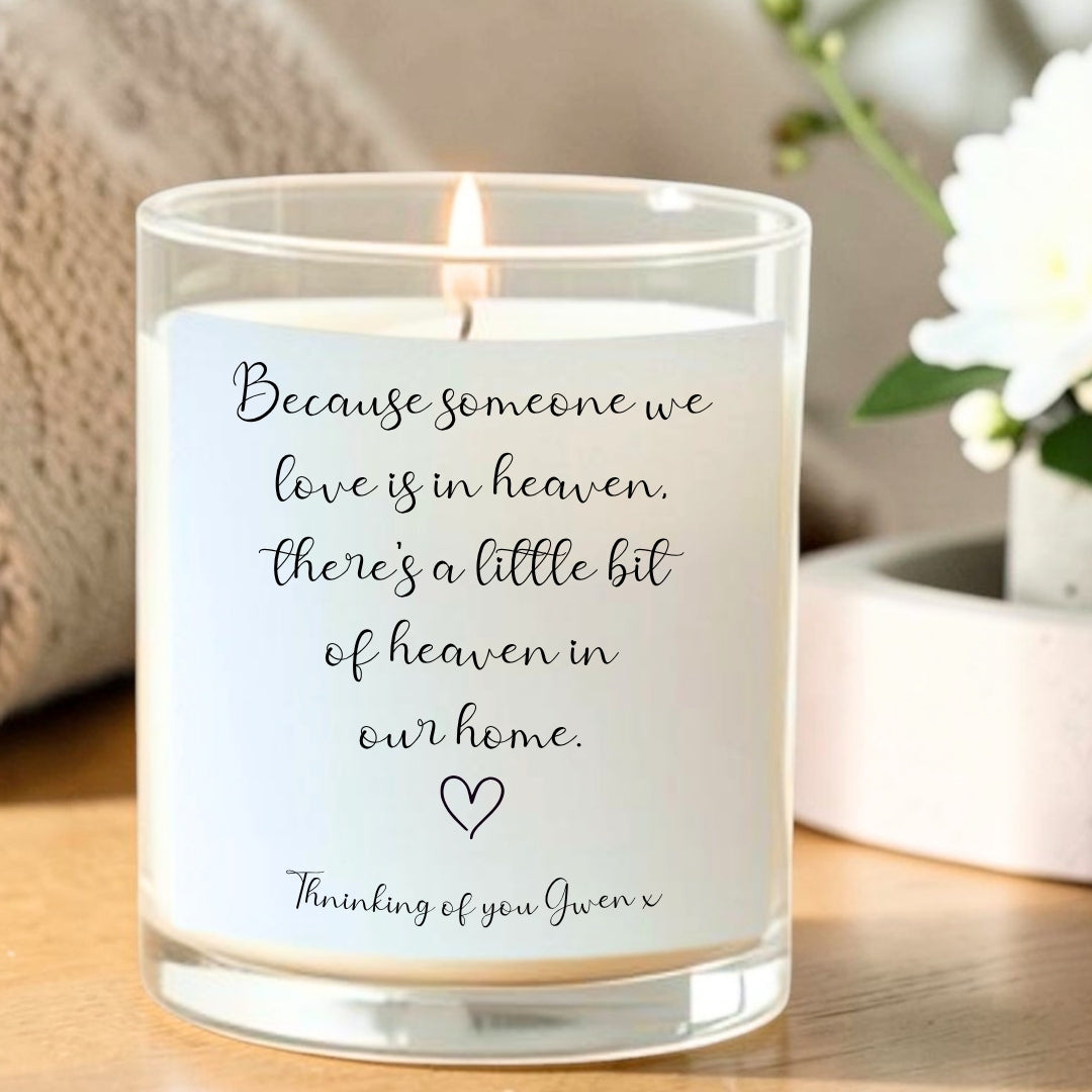 Personalised Heaven in Our Home Candle Gift Set – Memorial Gift