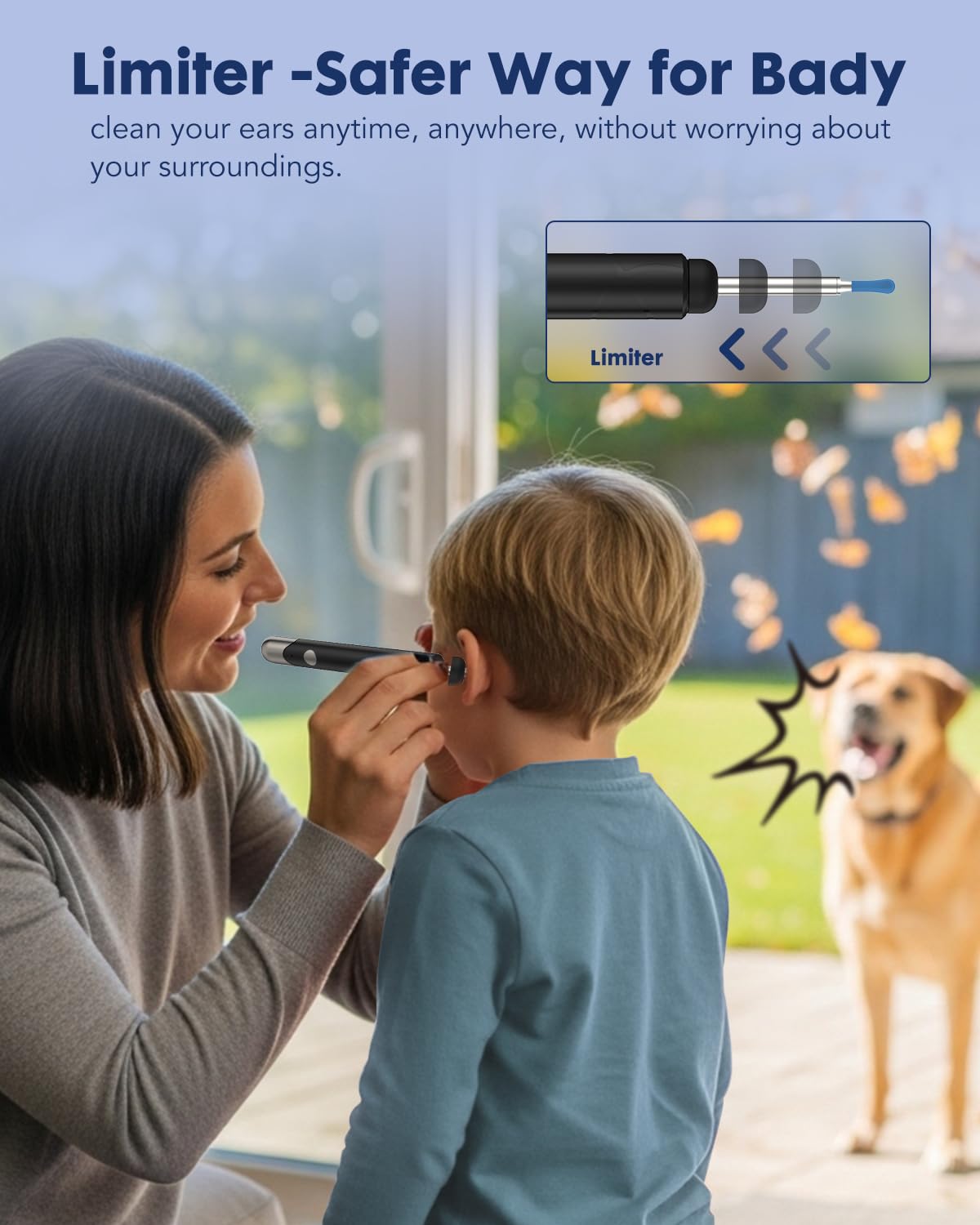 Littlelucky 4-in-1 Ear Canal Cleaner with 1080P HD Lens, 6 LED Lights – Ear, Nose, Throat & Skin Viewing for iOS & Android