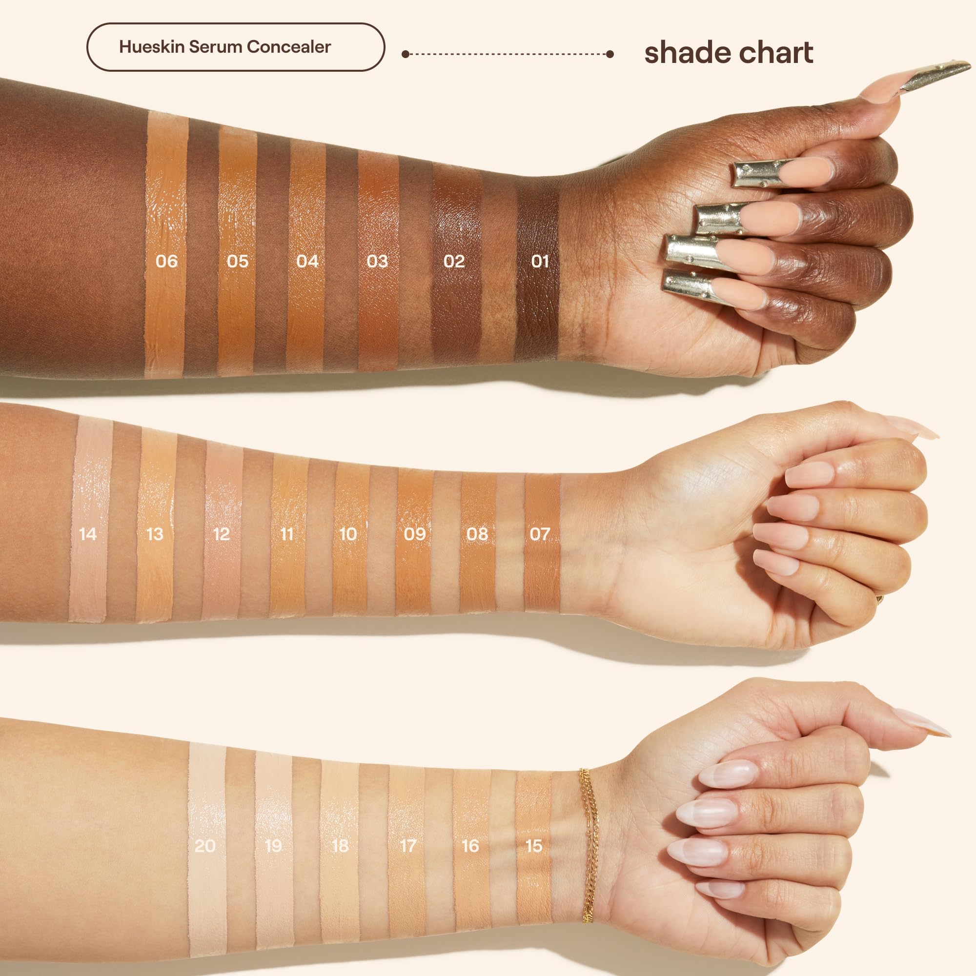 Live Tinted Hueskin Serum Concealer – Medium-to-Full Coverage with Niacinamide & Hyaluronic Acid, Shade 5