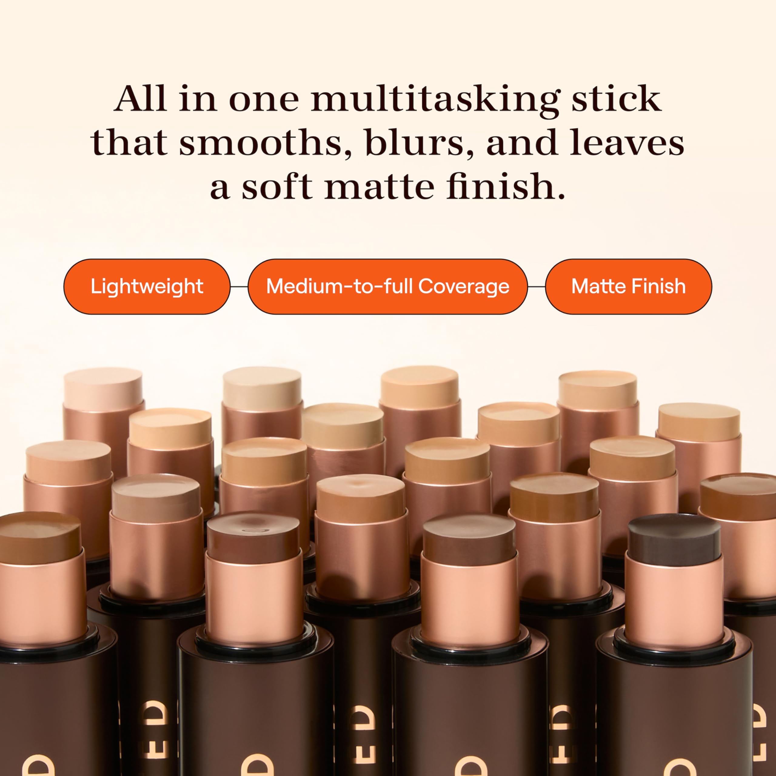 Live Tinted HUESTICK Complexion Stick – Medium-to-Full Coverage, Soft Matte Finish (Shade 03)