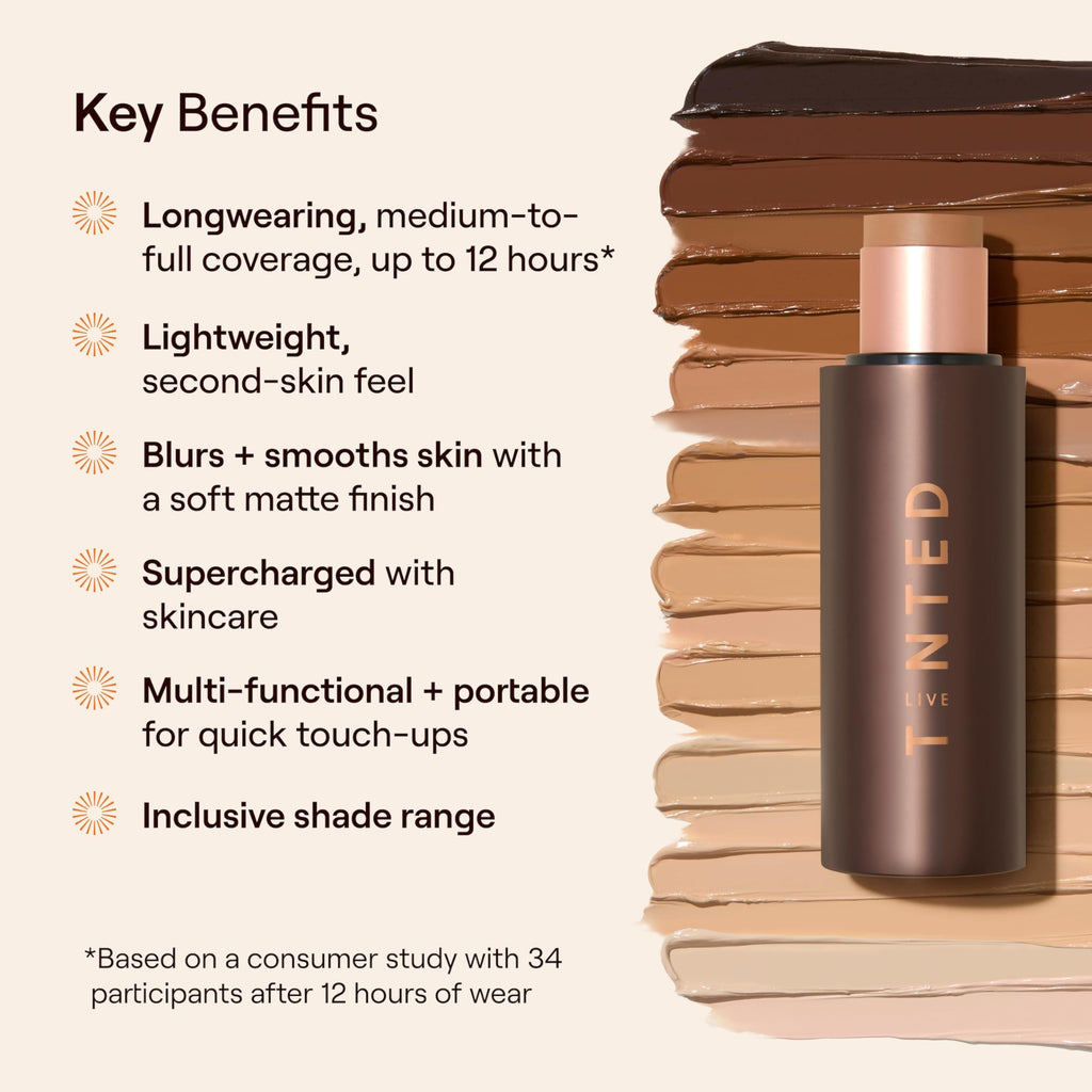 Live Tinted HUESTICK Complexion Stick – Shade 10 | Buildable Coverage & Soft Matte Finish