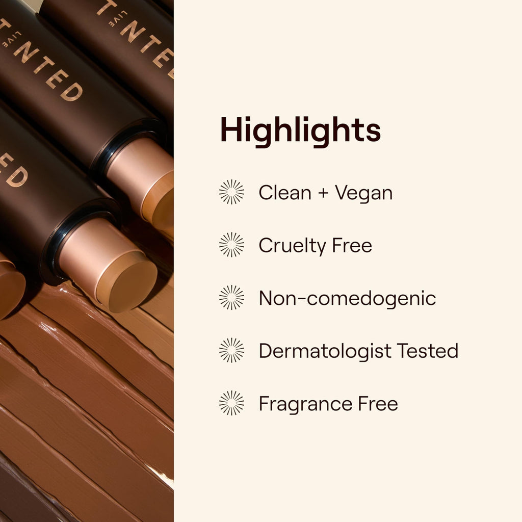 Live Tinted HUESTICK Complexion Stick – Medium-to-Full Coverage, Soft Matte Finish (Shade 06)
