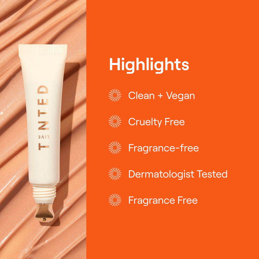Live Tinted Superhue Brightening Eye Cream – Hydrating, Cooling Applicator, Niacinamide & Vitamin C, 0.5 fl oz