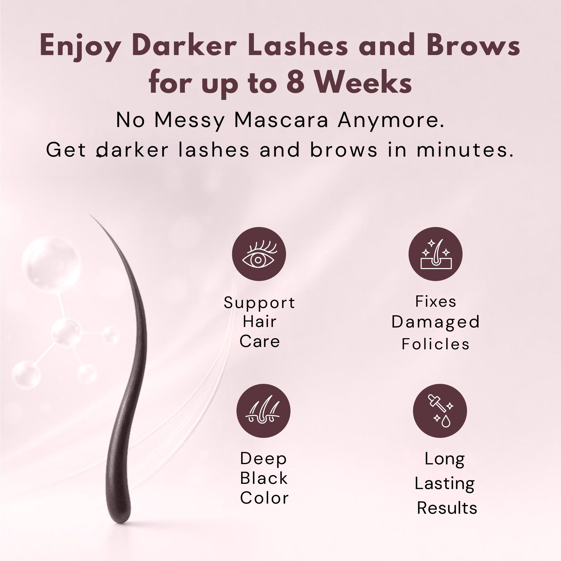LIVIA Black Lash & Brow Color Set – 4 Weeks of Natural-Look Color, Vegan & Gentle for Sensitive Skin