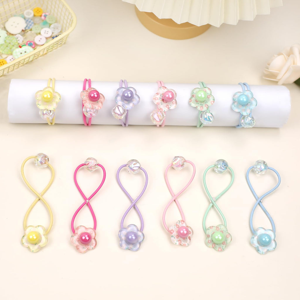 LIYAZHIL 12Pcs Ball Charm Hair Ties for Little Girls – Non-Damaging Ponytail Holders
