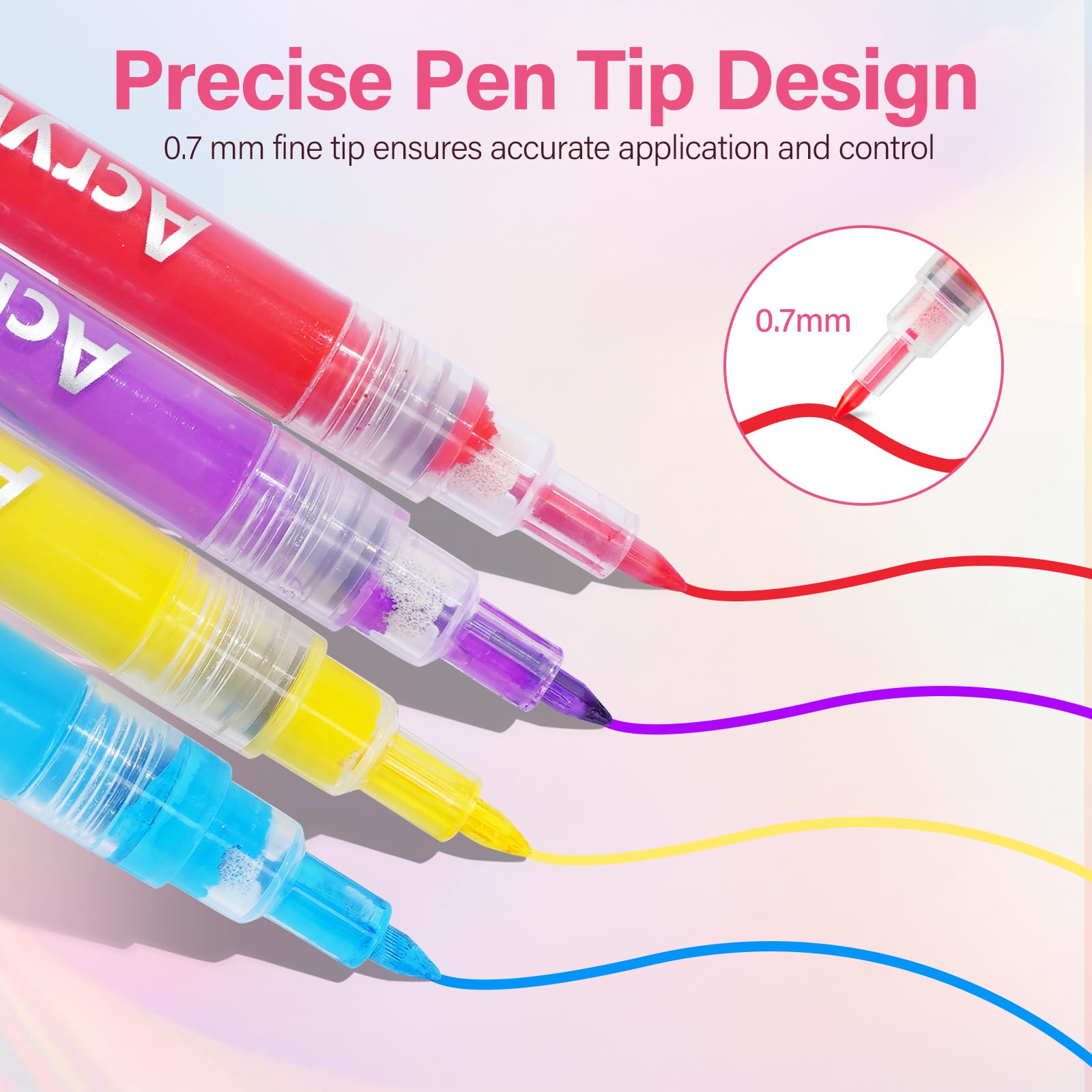 LKE 12 Colors Nail Art Pens Set – Quick-Dry Nail Design Markers for DIY Manicures