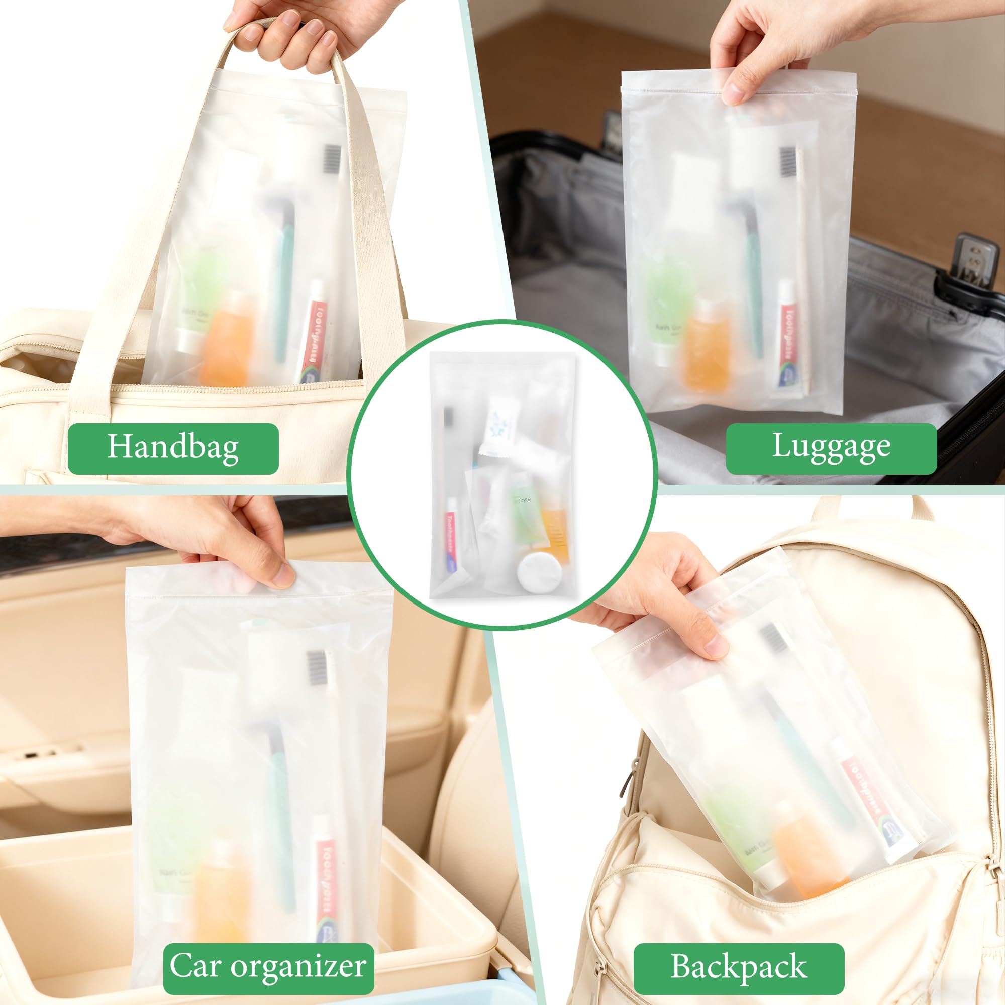 LLHQAMT Hygiene Kit Bulk – 50 Individually Packed Convenience Sets for Travel, Hotel, Camping