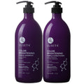 L LUSETA Color Brightening Purple Shampoo & Conditioner Set for Blonde & Gray Hair – Coconut Oil Nourishment | 2x33.8oz