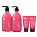 L LUSETA Keratin Shampoo Set – Color-Treated Hair Care with Keratin & Argan Oil (2x16.9 oz + 2x1.01 oz)