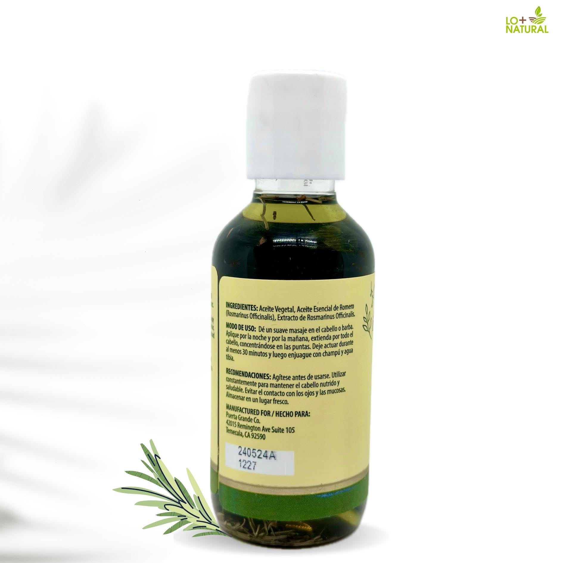 LO+NATURAL Rosemary & Aloe Shampoo De Romero & Sabila – Organic, Huichol Heritage
