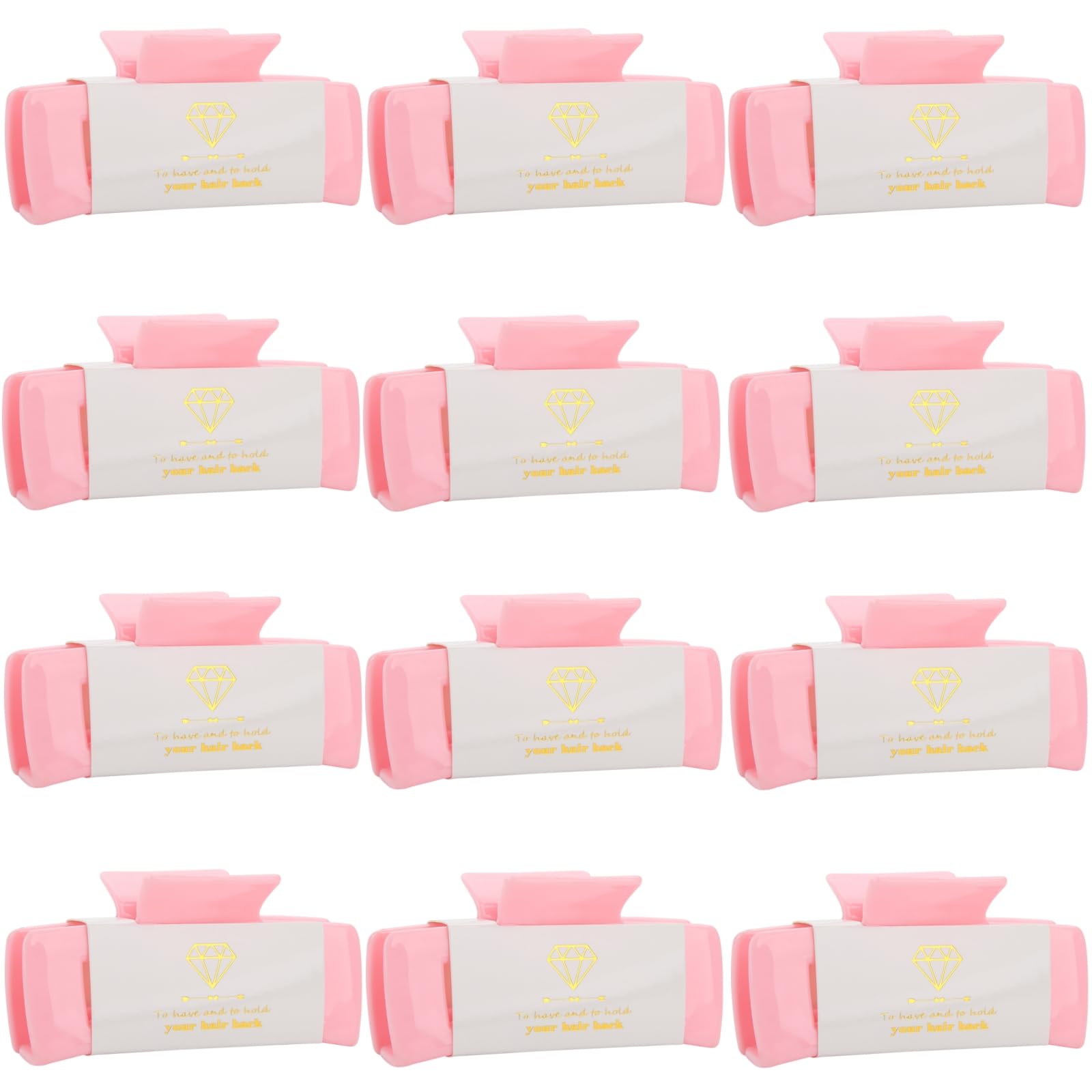Loanzeg 8pcs Bridesmaid Hair Claw Clips – 4.1 Inch Square Hair Clips for Bridesmaids, Bachelorette Parties, and Wedding Gifts