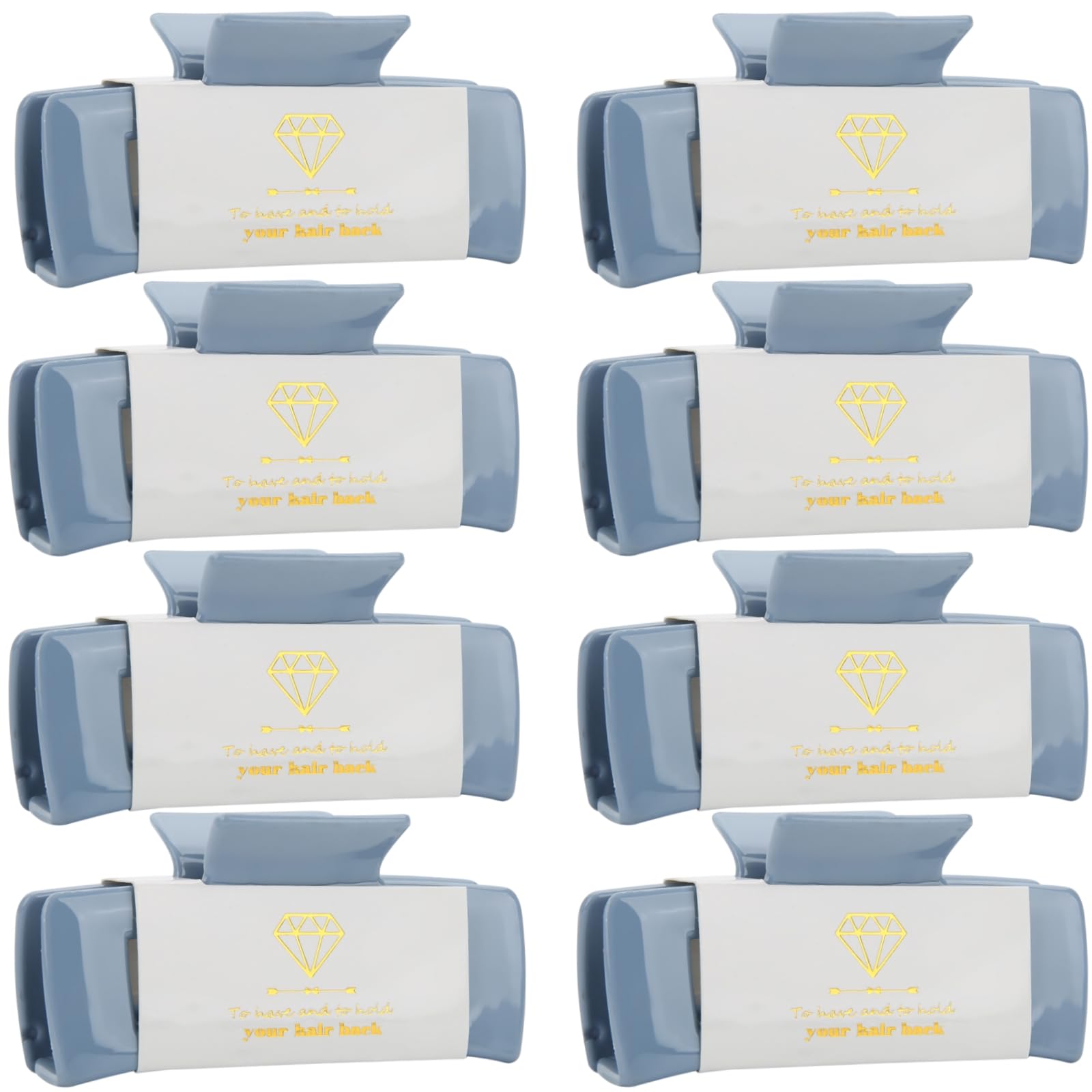 Loanzeg 8pcs Bridesmaid Hair Claw Clips - 4.1 Inch Square Set, Bridal Shower Gifts