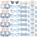 Loanzeg Bridesmaid Gift Set – Scrunchies, Hair Clips & Heart Sunglasses for Weddings & Bachelorette Parties