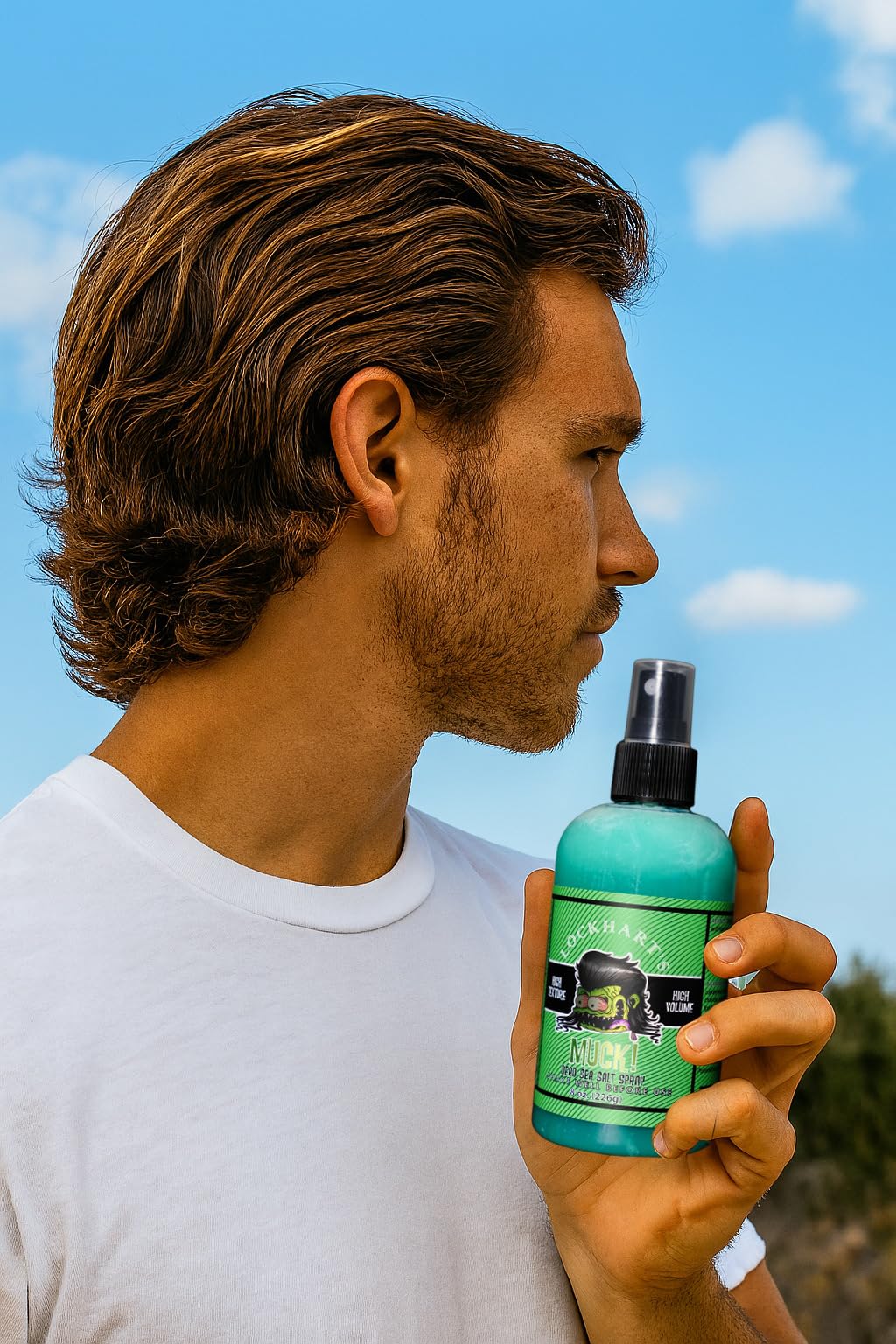 Lockhart's MUCK Dead Sea Salt Spray for Men – DHT Shield, Medium Hold, Matte Finish (8 oz)